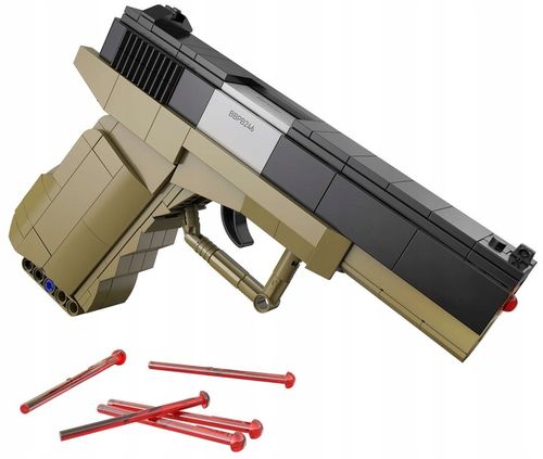 KLOCKI CADA BROŃ GLOCK 17 MECHANICZNY PISTOLET 338 ELEMENTÓW + 5 NABOI na Arena.pl