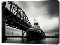 Obraz 90x70cm Statek przy Moście