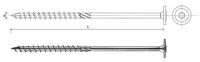 WKRĘT DO DREWNA Z KOŁNIERZEM NA TORX OCYNKOWANY 10*160MM T40 - 50.0 SZT - SPKK 10*160