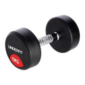 Hantla gumowana 10 kg UNDERFIT do ćwiczeń siłowych fitness