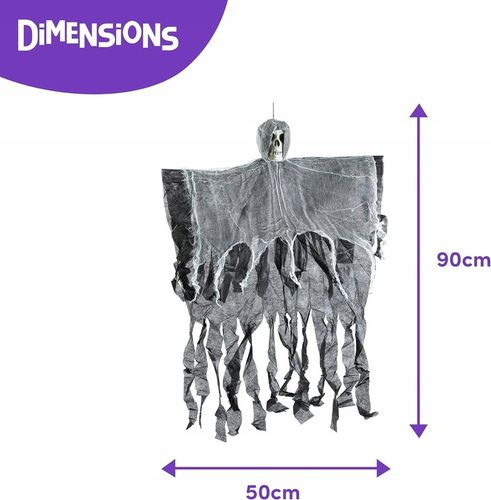 DEKORACJA HALLOWEN WISZĄCE SZKIELETY DŁUGIE 90CM ZESTAW 3 SZTUKI na Arena.pl