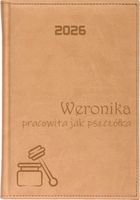 KALENDARZ A5 2026 dzienny TERMINARZ z grawerem DLA PSZCZELARZA TWÓJ NAPIS