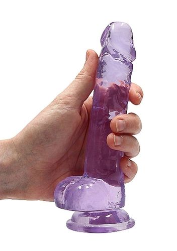 7"" / 18 cm realistic dildo with balls - purple na Arena.pl