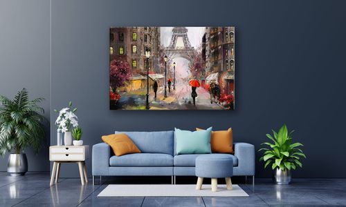OBRAZ NA PŁÓTNIE 094 Spacer w Paryżu 60x40cm na Arena.pl