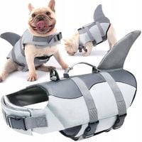 KAMIZELKA RATUNKOWA DLA PSA SZELKI DO WODY PŁYWANIA KAPOK REKIN SHARK S