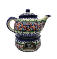 CZAJNIK Z PODGRZEWACZEM CERAMIKA BOLESŁAWIEC