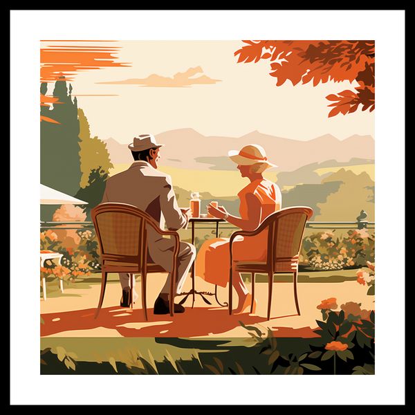 Plakat 50x50cm Retro Randka zdjęcie 3