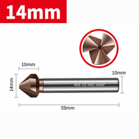 Pogłębiacz stożkowy 3-ostrzowy Fi4.5-fi60 Rozmiar: Ø14 x 10 x 90° x 59L