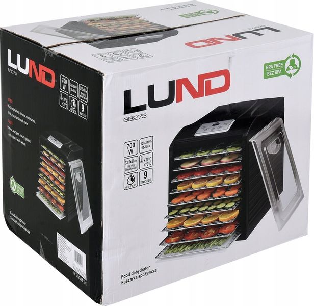 WYDAJNA SUSZARKA DO GRZYBÓW, OWOCÓW, ZIÓŁ DEHYDRATOR 9 SIT LUND zdjęcie 2