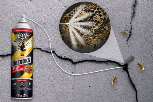 SILNY SPRAY PREPARAT OPRYSK ŚRODEK NA OSY SZERSZENIE GNIAZDA BAZOOKA na Arena.pl