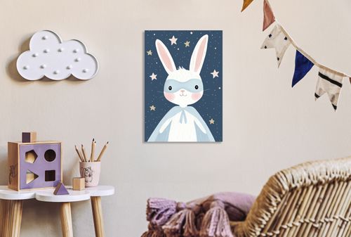 Obraz 70x100cm Wzory dla Dzieci, Chłopca Do Pokoju - Superkrólik na Arena.pl