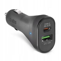 Ładowarka samochodowa SBS USB-A USB-C PD 25W Czarny TECRPD25W