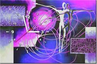 60CM 40CM ZEGAR OBRAZ BEZKRESNE UCZUCIA FIOLECIE DRUK PŁÓTNO RAMA