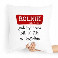 Poduszka Prezent Idealny Dla Rolnika Godziny Pracy Z Nadrukiem Ze Zdjęciem