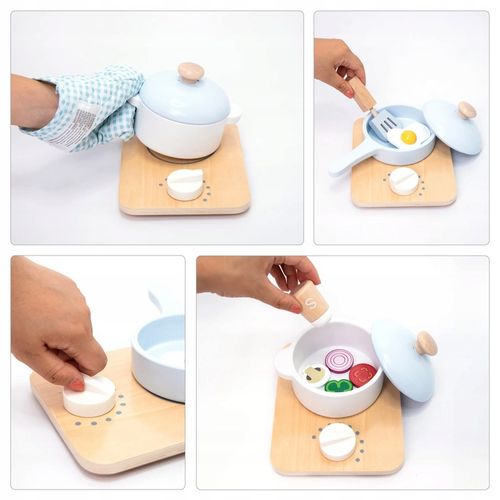 UMU Drewniany zestaw do gotowania dla dzieci 18 elementów na Arena.pl