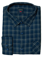 DUŻA koszula męska granatowa w kratkę gruba bawełna 47/48 - 3XL/4XL