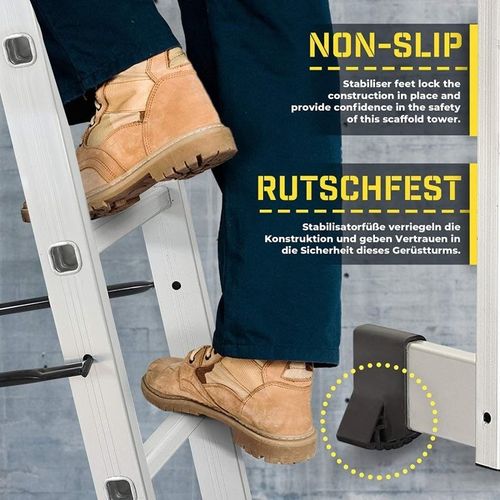 Kombinowane rusztowanie 3w1 - platforma robocza + 2 drabiny na Arena.pl