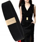 Czarny Modny Elastyczny Pasek Damski Do Sukienki