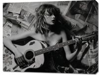 Obraz 90x70cm Młoda Gitarzystka