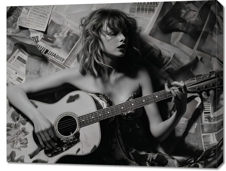 Obraz 90x70cm Młoda Gitarzystka zdjęcie 1