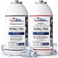 ZESTAW CZYNNIK DO NABIJANIA KLIMATYZACJI R134a + USZCZELNIACZ KLIMY ZESTAW