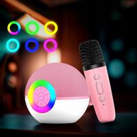 ZESTAW DO KARAOKE Z 2 MIKROFONAMI URZĄDZENIE DO KARAOKE BT BEZPRZEWODOWY