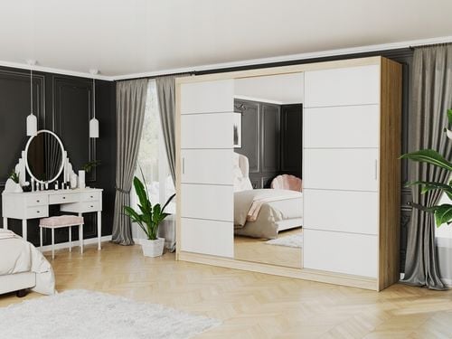 Szafa przesuwna Norvio I 250 cm z lustrem na Arena.pl