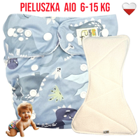 Pieluszka Wielorazowa AIO Kieszonka bambus DINO  NappiMe