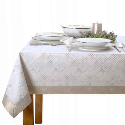 Obrus Szyty z Mankietem 5 cm LZS-33209 140x220 cm na Arena.pl