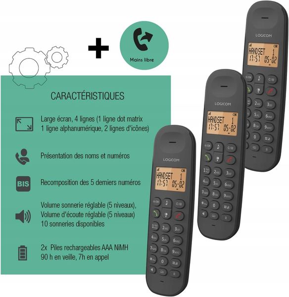 Telefon bezprzewodowy Logicom ILOA350 zdjęcie 2