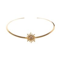 choker ze słoneczkiem, z kryształkiem (c25/lat/100au)