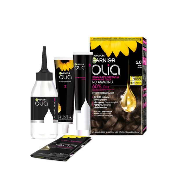 GARNIER Olia Farba do włosów nr 5.0 Brown - Brąz zdjęcie 2