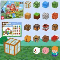 MAGNETYCZNE KONSTRUKCYJNE KLOCKI LUDZIK 3D TILES ZESTAW DLA DZIECI 150 EL