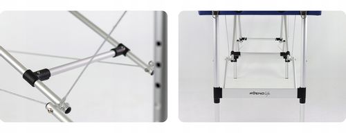 ŁÓŻKO STÓŁ DO MASAŻU SKŁADANY ALUMINIOWY 3 SEGMENTY ADELE PIANKA 5CM HABYS na Arena.pl