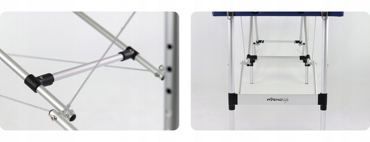 ŁÓŻKO STÓŁ DO MASAŻU SKŁADANY ALUMINIOWY 3 SEGMENTY ADELE PIANKA 5CM HABYS zdjęcie 9
