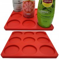 STOJAK PODKŁADKA NA SYROPY 9 MIEJSC CZERWONY