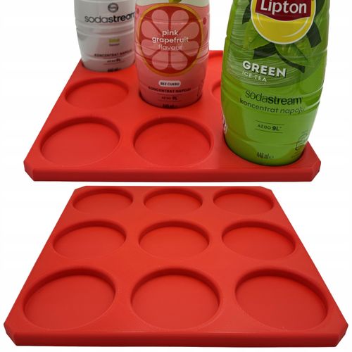 STOJAK PODKŁADKA NA SYROPY 9 MIEJSC CZERWONY na Arena.pl