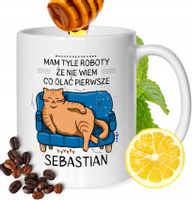 Kubek Dla Sebastiana Kolegi Przyjaciela Męża Z Nadrukiem Biały 330Ml