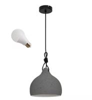 LED LAMPA WISZĄCA SUSAN 22CM E27 SZARA CERAMICZNA METAL