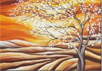 100 70CM OBRAZ PŁÓTNO KWITNĄCE DRZEWO PŁÓTNO RAMA