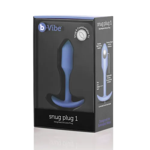 b-vibe snug plug 1 violet - silikonowy model z anatomiczną stopką 54g na Arena.pl
