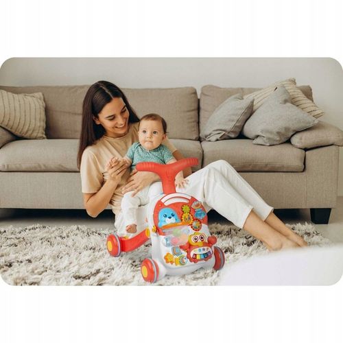 Pchacz stolik edukacyjny 2w1 RK-810 biało-czerwony na Arena.pl