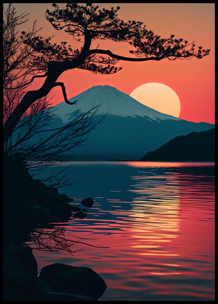 Plakat 67,5x95cm Góra Wieczorem zdjęcie 2