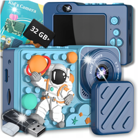 APARAT FOTOGRAFICZNY CYFROWY DLA DZIECI 40Mpx KAMERA SELFIE GRY+KARTA 32GB
