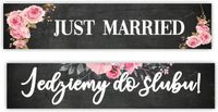 TABLICE ŚLUBNE dekoracyjne auta na ślub z imieniem