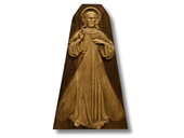 Płaskorzeźba Jezus drewniany obrazek do powieszenia na ścianie na prezent