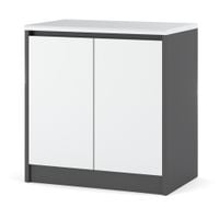 szafka kuchenna stojąca z blatem modułowa bella 80cm szary mat biały mat