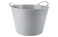 Kosz wielofunkcyjny organizer elastyczne tworzywo na zabawki pranie 42 l  popielaty szary jasny