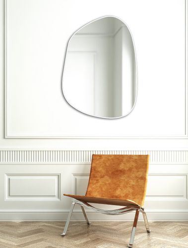 Lustro nieregularne chmura do białej ramy ściennej 65x88 cm na Arena.pl