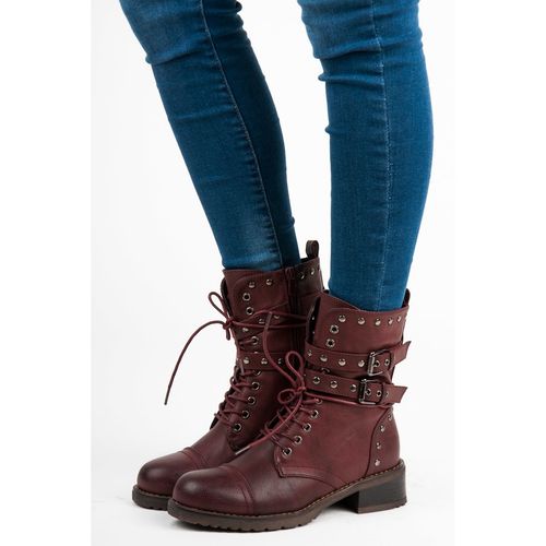 Modne Bordowe Workery r.37 na Arena.pl